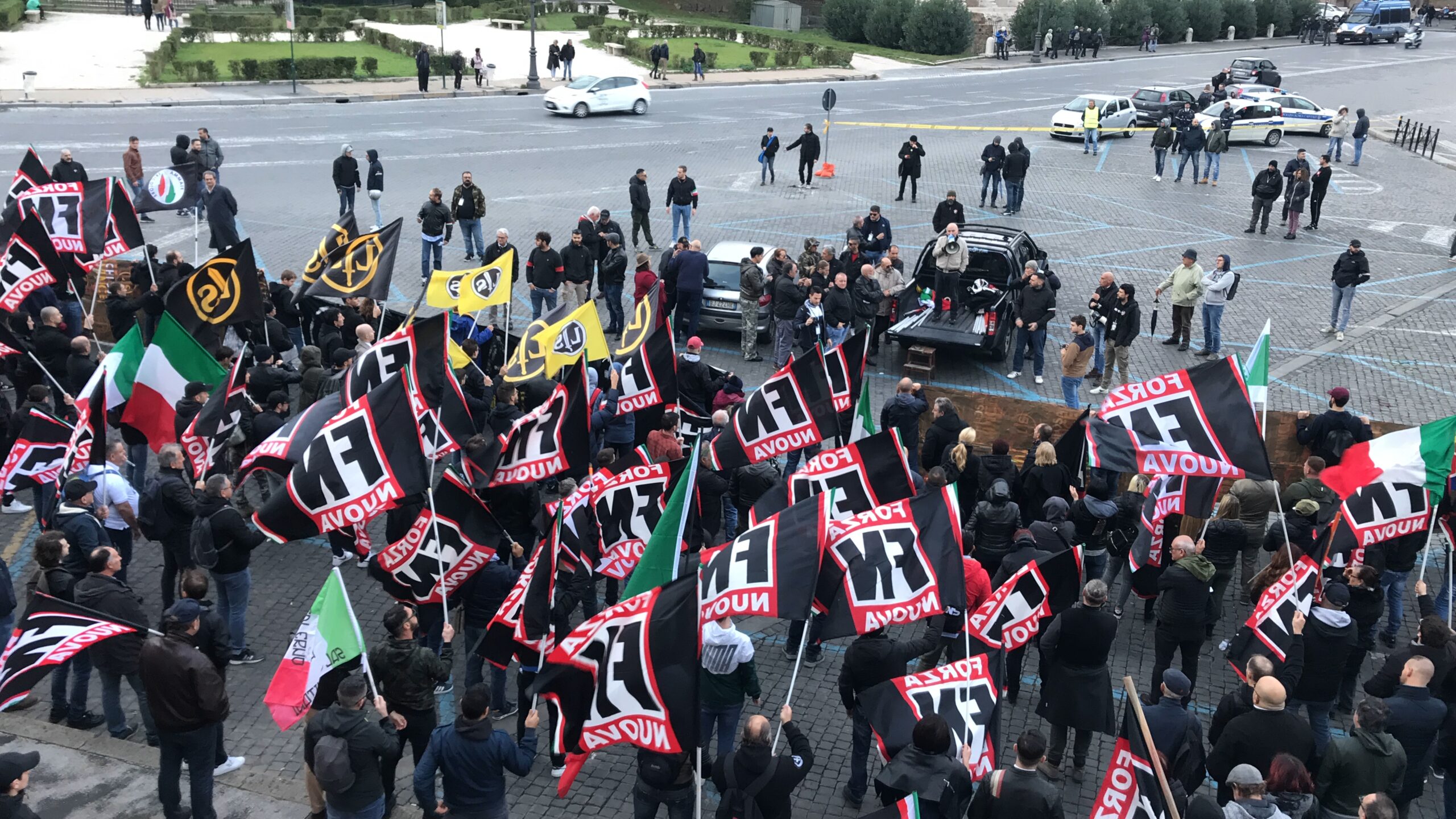 manifestazione Forza nuova a Roma